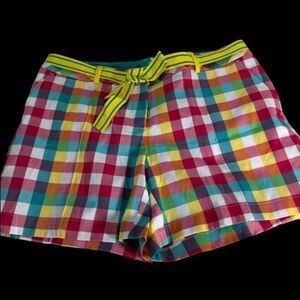 Slazenger NWT Multi-Color Checked Fearless Scooter Shorts Sz 6